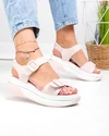 Sandale dama piele naturala roz cu talpa groasa F001-806 4