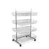 Raft market cromat cu 8 cosuri – Stand de prezentare pe roti, 70 cm picture - 1