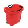 Cos de cumparaturi cu roti si maner 40 litri, Rosu picture - 3