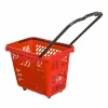 Cos de cumparaturi cu roti si maner 54 litri, Rosu picture - 1