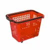 Cos de cumparaturi cu roti si maner 54 litri, Rosu picture - 3