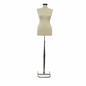 Bust bej dama cu picior metal