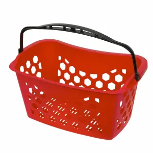 Cos de cumparaturi cu maner 25 litri, Rosu