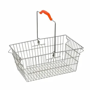 Cos metal cromat cu maner