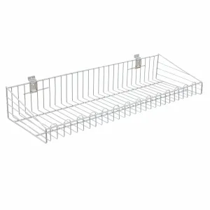 Cos metalic cromat cu prindere pentru panou slatwall, 90 cm