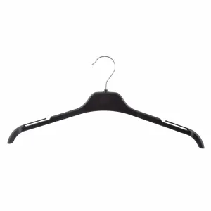 Umeraș din plastic EC-ST41 pentru tricouri și bluze – 41 cm, negru, cu carlig metalic rotativ