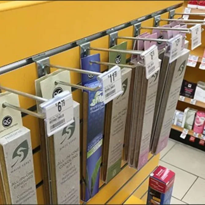 Carlig metalic simplu cu brat suplimentar pentru porteticheta / pentru Slatwall picture - 2