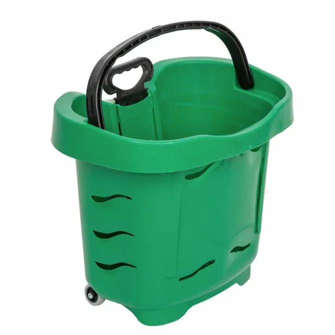 Cos de cumparaturi cu roti si maner 40 litri, Verde picture - 3