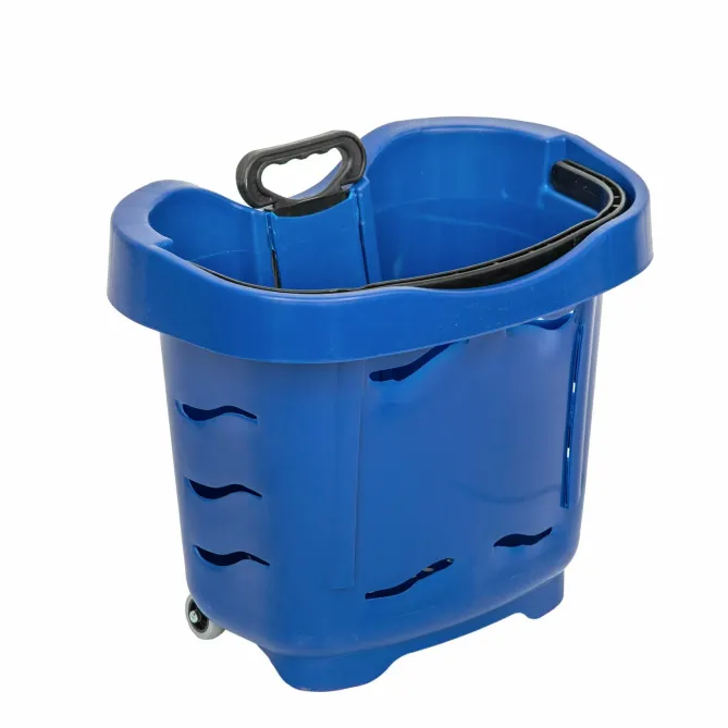 Cos de cumparaturi cu roti si maner 40 litri, Albastru picture - 4