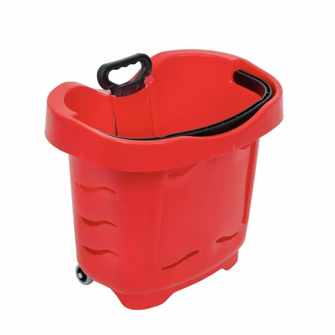 Cos de cumparaturi cu roti si maner 40 litri, Rosu picture - 3
