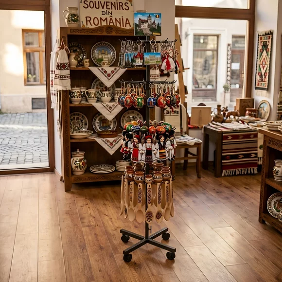Stand accesorii metalic negru, 4 nivele de expunere picture - 2