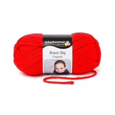 Acrylic Yarn-Bravo Big-Red 00132