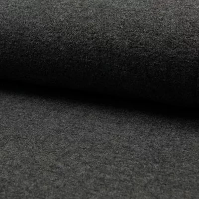 Boiled Wool Fabric - Dark Grey