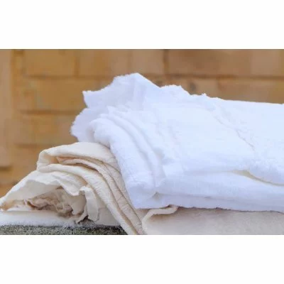 Cotton Gauze fabric - Catrina Linen White