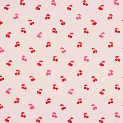 Cotton Jersey - Glitter Cherry Rose