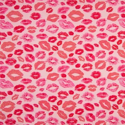 Cotton Jersey - Glitter Lips Pink