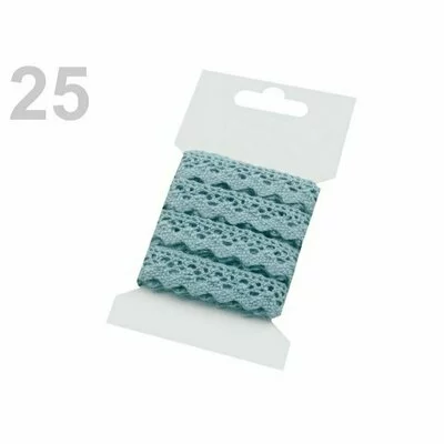 Cotton lace 15mm - 3m card light blue