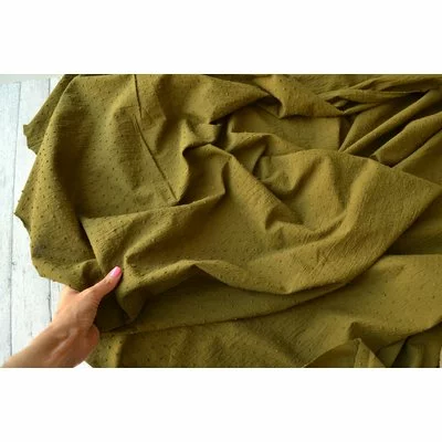 Cotton voile fabric - Plumetis Bronze