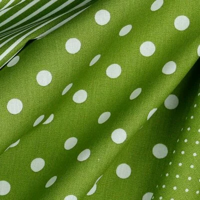 Printed Cotton - Dots Green