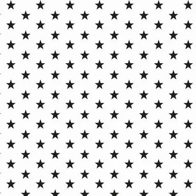 Printed cotton - Petite Stars White-Black