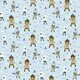 Printed Poplin - Pirates Party Baby Blue