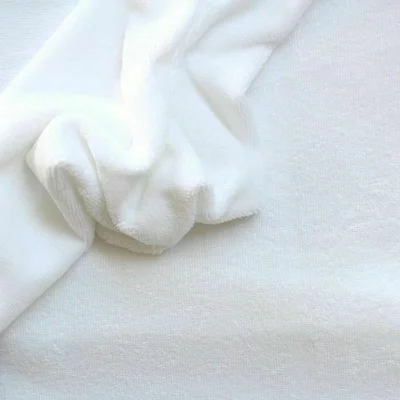 Towel Fabric Bamboo - White