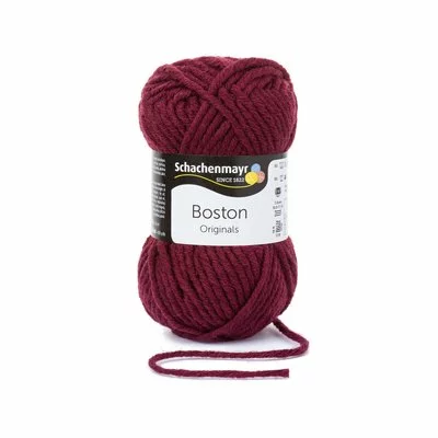Wool blend yarn Boston-Burgundy 00132