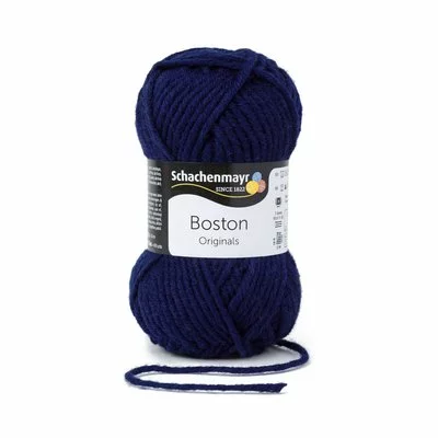 Wool blend yarn Boston-Navy 00054