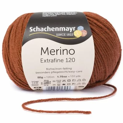 Wool Yarn - Merino Extrafine 120 Copper 00107
