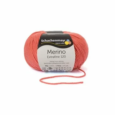 Wool Yarn - Merino Extrafine 120 Coral 00134