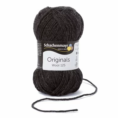 Wool Yarn - Wool125 - Dark Grey Melange 00197