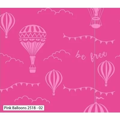 Bumbac Imprimat - Balloons Pink