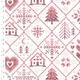 Bumbac Imprimat - Cross Stitch Christmas White