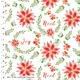 Bumbac Imprimat - Merry & Bright Poinsettia - cupon 1m