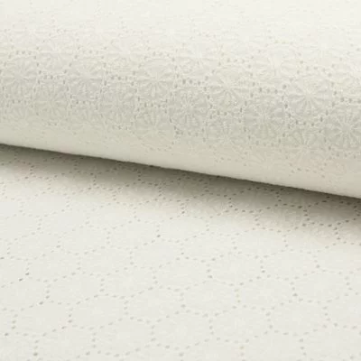 Bumbac subtire cu broderie Deluxe Ivory