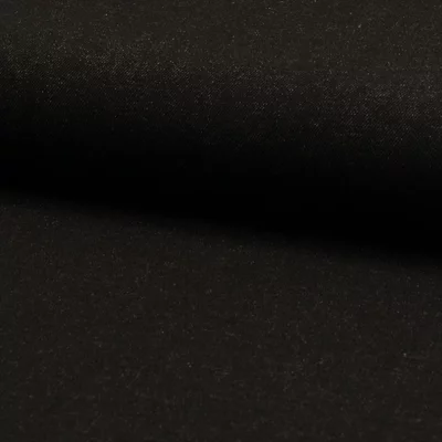 Denim uni 330 gr/mp - Black Washed- cupon 50 cm