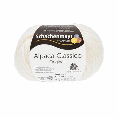Fir de tricotat Alpaca Classico - Natural White 00002