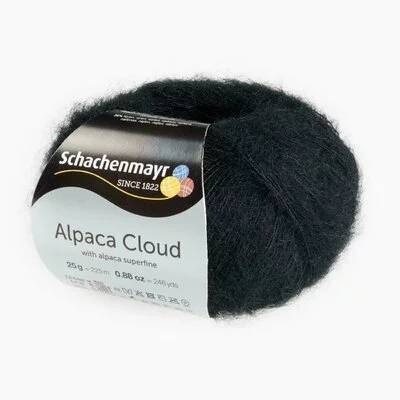 Fir de tricotat Alpaca Cloud - Black 00099