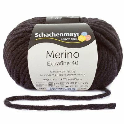 Fir lana - Merino Extrafine 40 - Black 00399