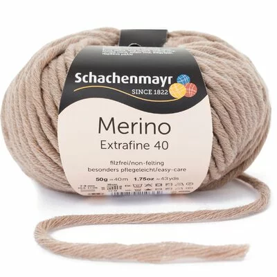 Fir lana Merino Extrafine 40 - Sand Melange 00304