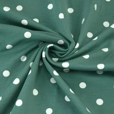 Jerse bumbac - Dots Old Green