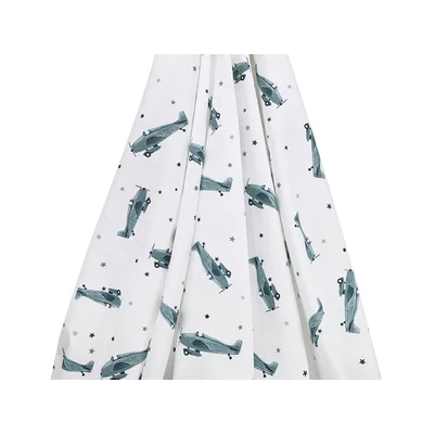 Jerse Bumbac imprimat - Airplanes Dusty GreenK10030-023)