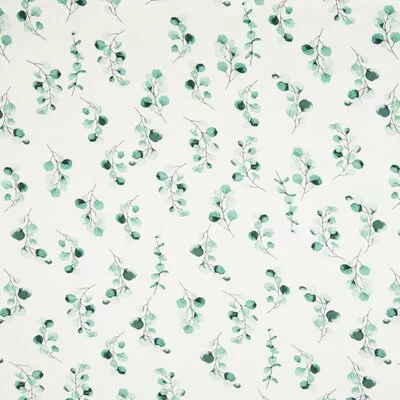 Jerse Bumbac imprimat - Flowers Dusty Green