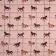 Jerse Bumbac imprimat - Horses Dusty Pink