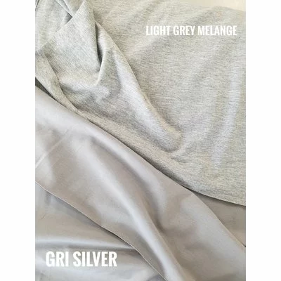 Jerse bumbac uni - Light Grey Melange
