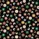 Jerse French terry - Flowers Black