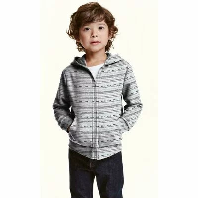 Jerse gros plusat - Triangles and Stripes Light Grey