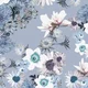 Material 100% In Imprimat - Floral Blue