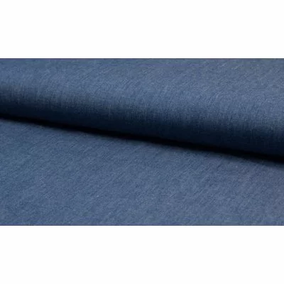Material bumbac - Chambrai Uni Washed Blue