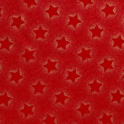 Material bumbac - Christmas Stars Red